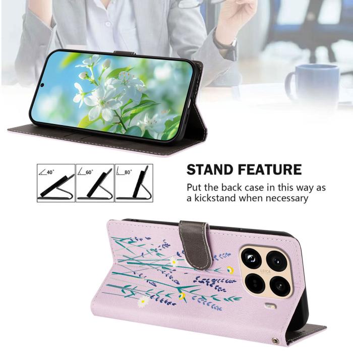 Bild 2, Xiaomi 15T Pro Fodral Med Tryck Lavendel Lila