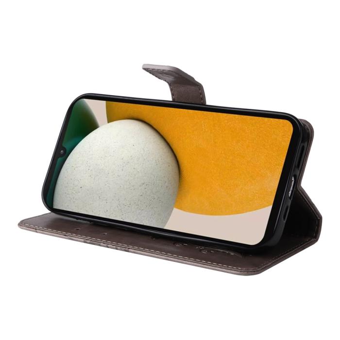 Bild 3, Samsung Galaxy A15 5G Fodral Fjäril Tryck Grå