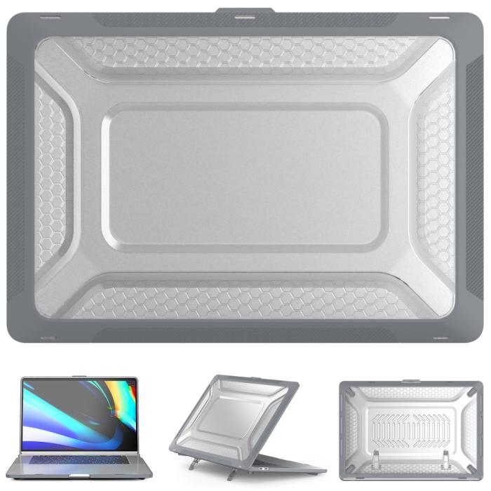 Bild 2, MacBook Pro 16 2019 Skal Med Kickstand Grå