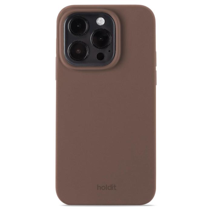 Bild 1, holdit iPhone 14 Pro Mobilskal Silikon Dark Brown