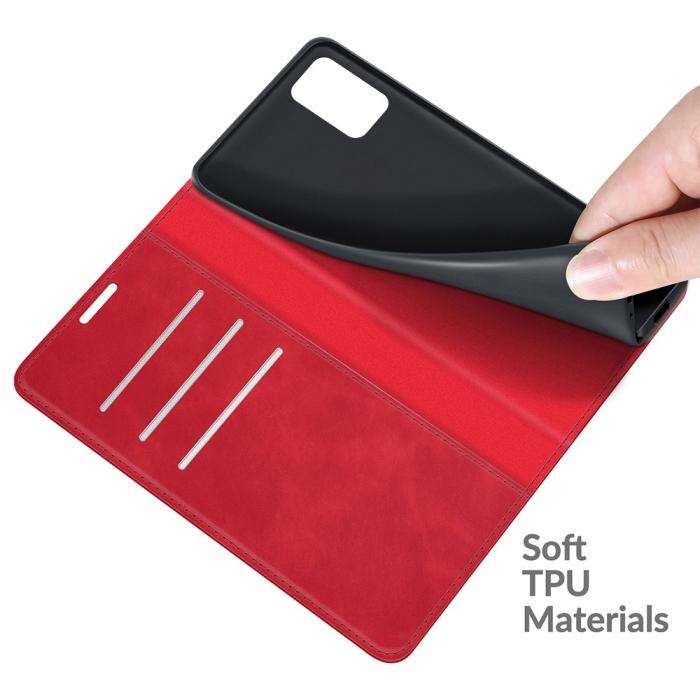 Bild 6, Samsung Galaxy A03s Magnetisk Flip Fodral Röd