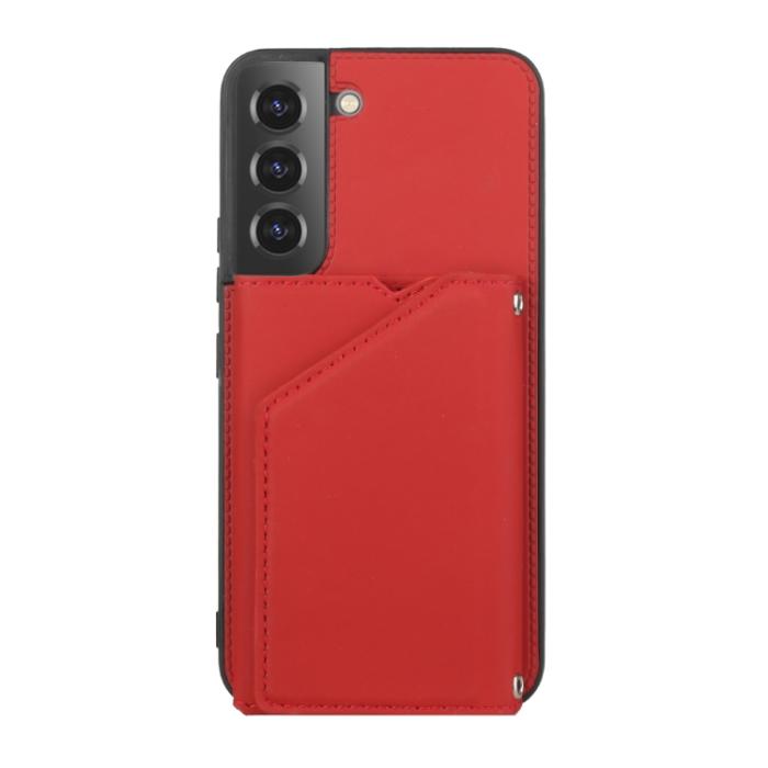 Bild 2, Samsung Galaxy S22 Skal Skin Touch Med Kortfack Röd