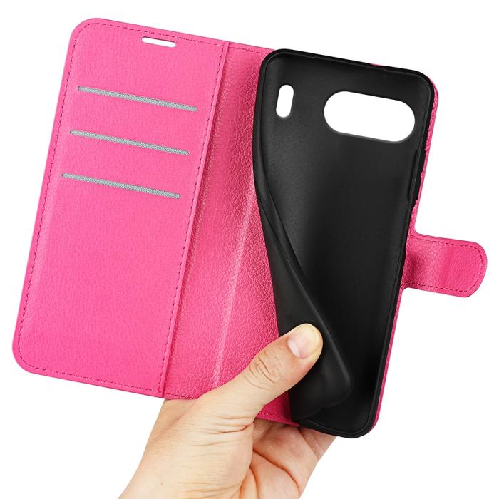 Bild 4, OnePlus Nord 4 Fodral Litchi Läder Rosa