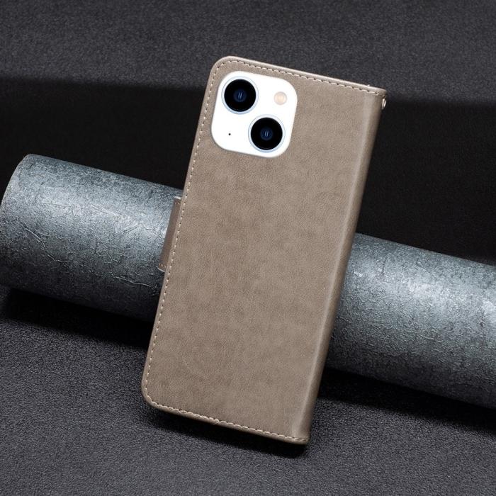 Bild 5, iPhone 15 Fodral Med Tryckta Fjärilar Grå