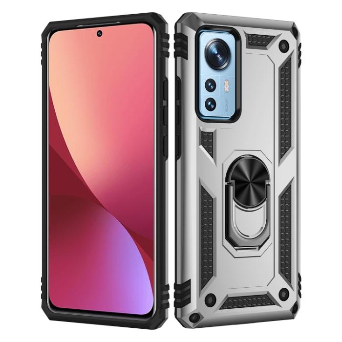 Bild 2, Xiaomi 12 Pro Skal Ring Hybrid Armor Silver