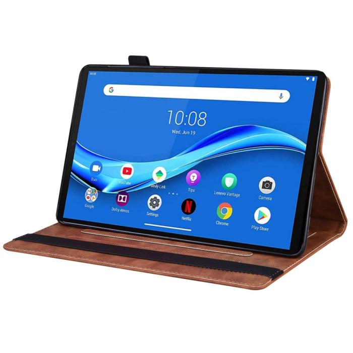 Bild 2, Lenovo Tab M10 Plus Gen 3 Fodral Frontficka Och Pennhållare Brun