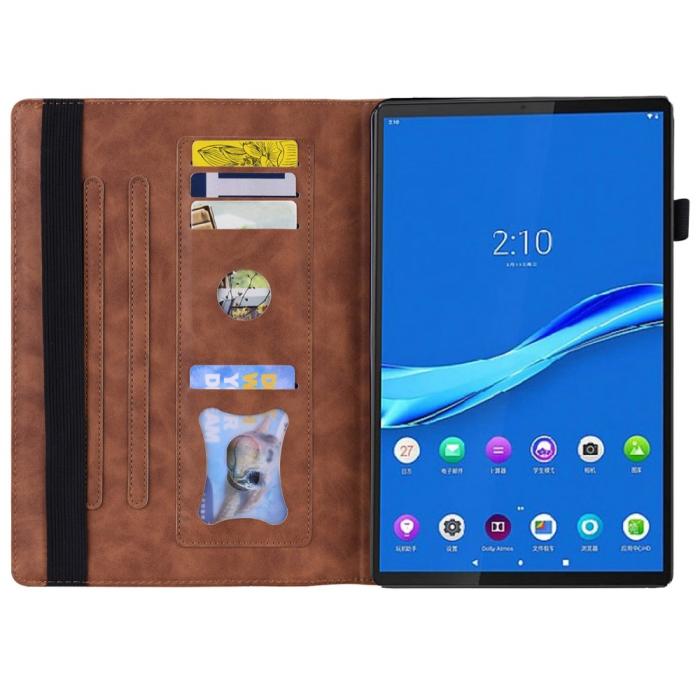 Bild 3, Lenovo Tab M10 Plus Gen 3 Fodral Frontficka Och Pennhållare Brun
