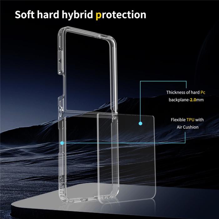 Bild 4, Samsung Galaxy Z Flip 8 Skal Stöttåligt TPU Transparent