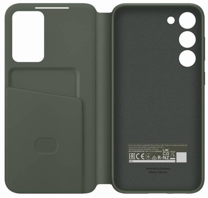 Bild 2, Samsung Galaxy S23 Plus Fodral Clear View Khaki