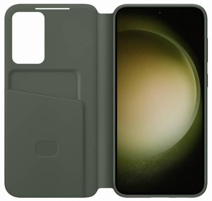 Bild 3, Samsung Galaxy S23 Plus Fodral Clear View Khaki