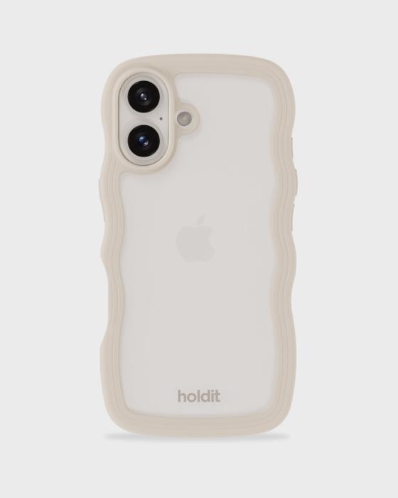 Bild 1, holdit iPhone 16 Plus Skal Wavy Light Beige/Transparent