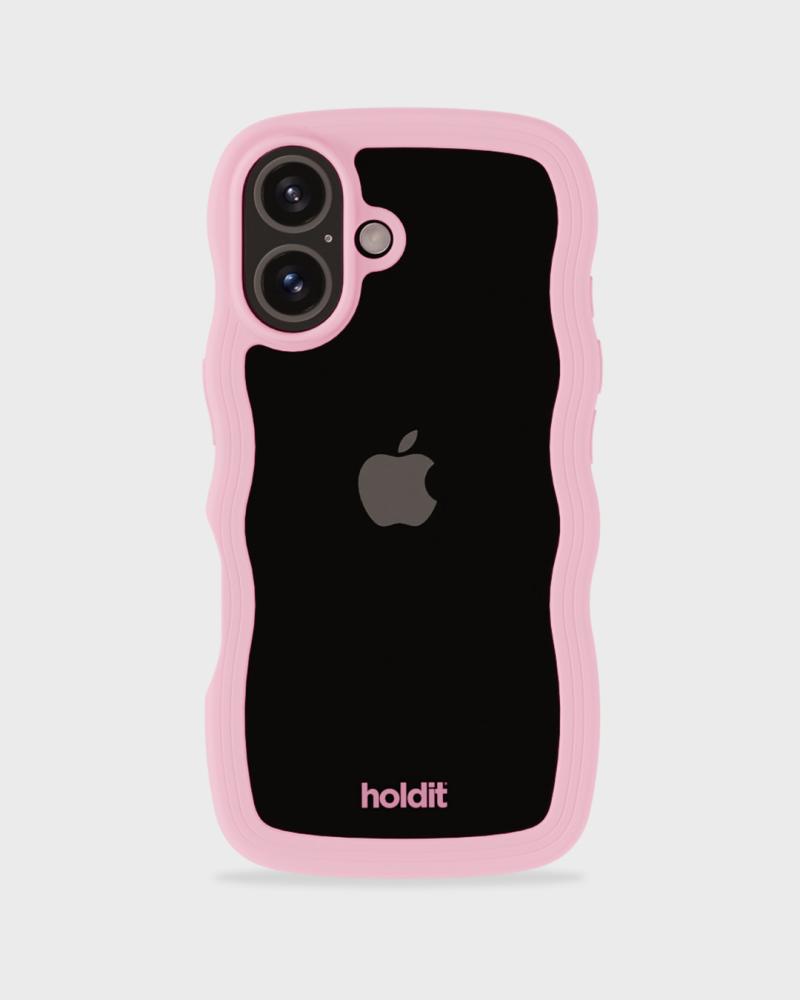 holdit iPhone 16 Plus Skal Wavy Pink/Transparent