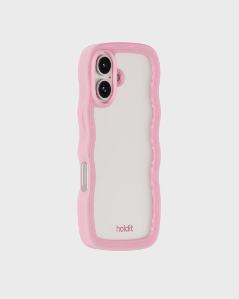 holdit iPhone 16 Plus Skal Wavy Pink/Transparent