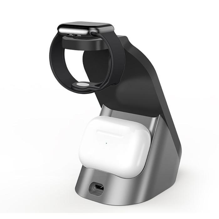 Bild 3, Tech-Protect 15W 3in1 Trådlös Laddare Svart