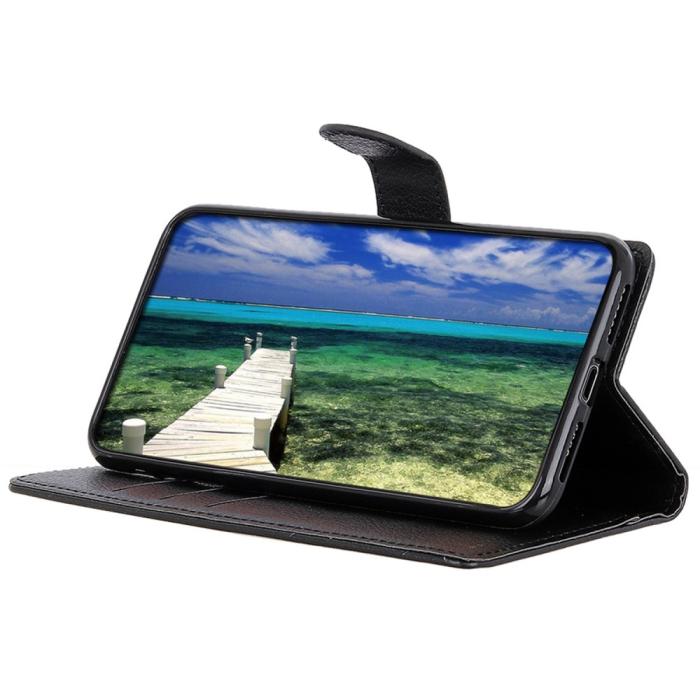 Bild 3, Samsung Galaxy A16 Fodral Litchi Läder Svart