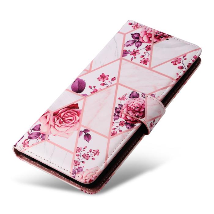 Bild 5, Samsung Galaxy S24 Plus Fodral Läder Marmor Roséguld
