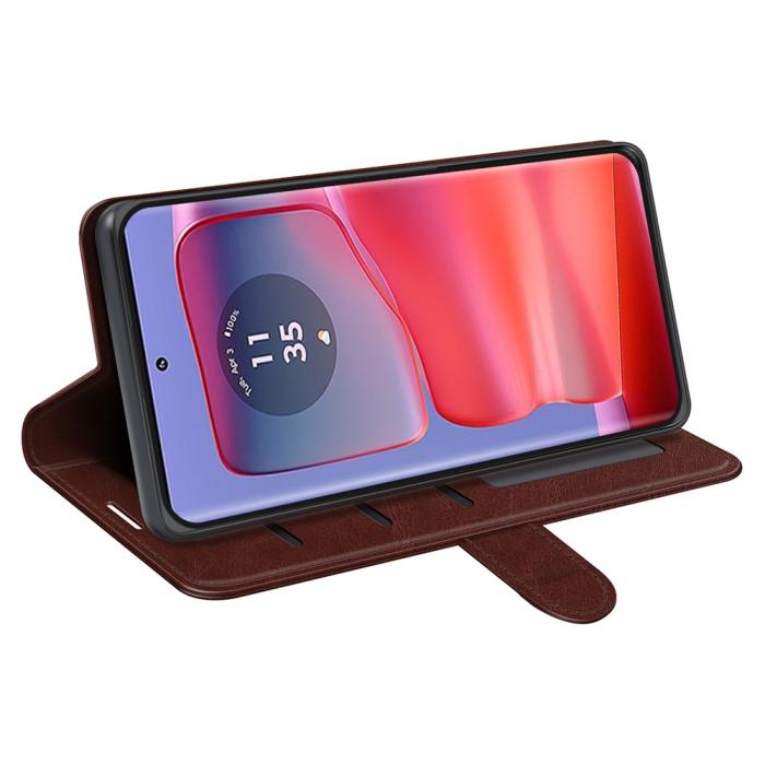 Bild 3, Motorola Edge 50 Pro 5G Crazy Horse Fodral Brun