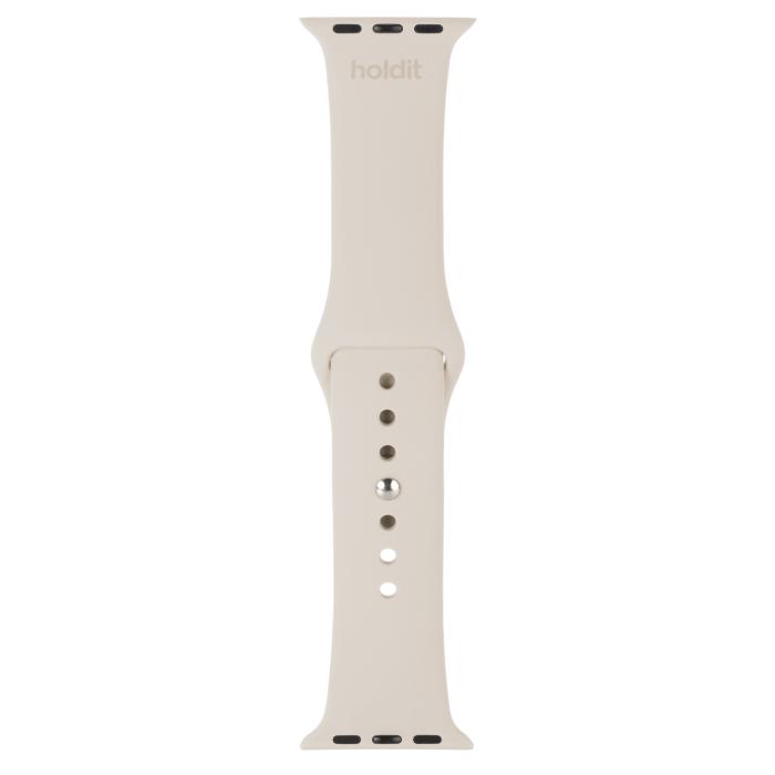 Bild 1, holdit Armband Silikon Apple Watch 38/40/41 mm Light Beige