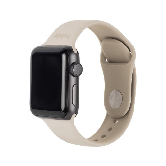 Bild 2, holdit Armband Silikon Apple Watch 38/40/41 mm Light Beige