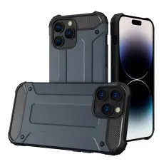 iPhone 15 Pro Max Skal Shockproof Armor Hybrid M&ouml;rk Bl&aring;