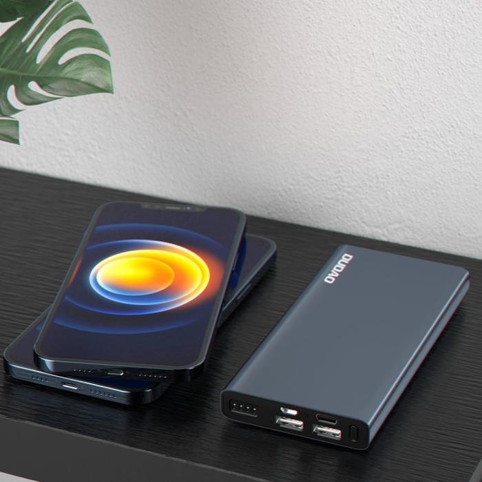Bild 3, Dudao 10000 mAh Power Bank - Grå