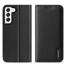 DUX DUCIS Samsung Galaxy S22 Plus Fodral HIVO RFID Äkta Läder Svart