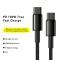 Baseus 1m 100W USB-C - USB-C Kabel Tungsten Gold Series Svart