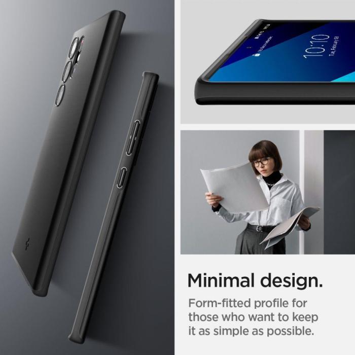 Bild 6, Spigen Samsung Galaxy S22 Ultra Skal Thin Fit Svart