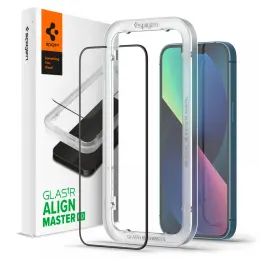 Spigen iPhone 14 / 13 / 13 Pro ALM Glas FC Heltäckande Skärmskydd