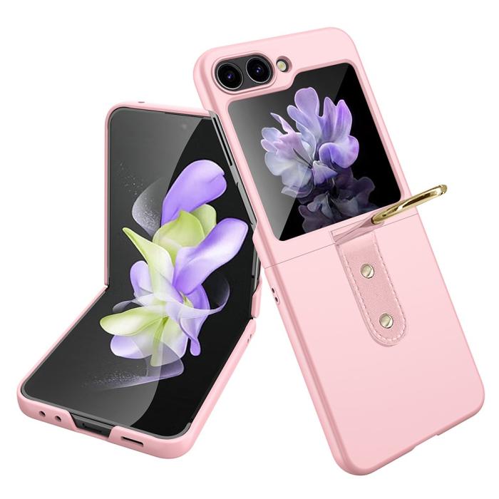 Bild 1, Samsung Galaxy Z Flip 5 Skal Ring Skin Touch Rosa