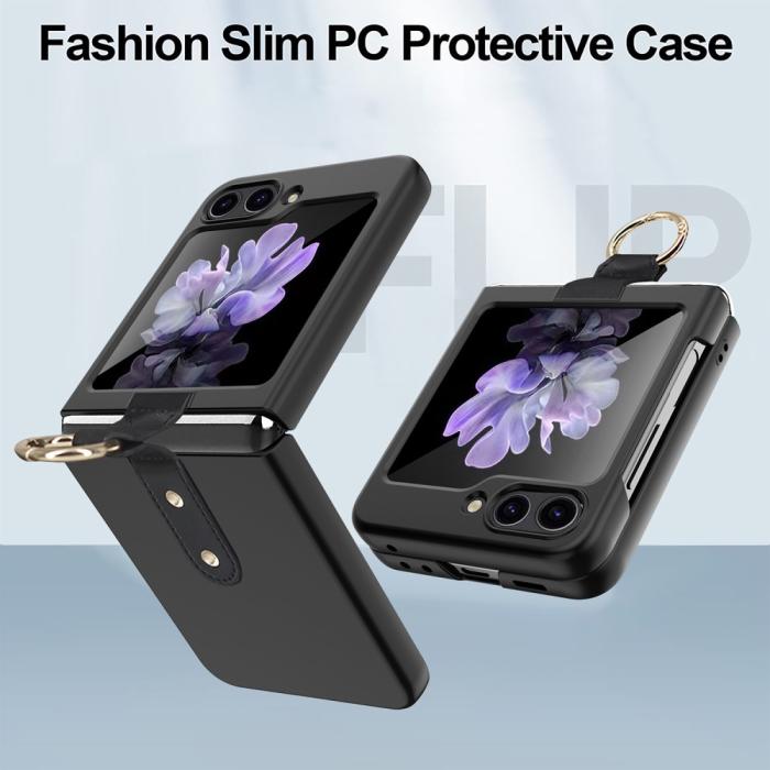 Bild 2, Samsung Galaxy Z Flip 5 Skal Ring Skin Touch Rosa