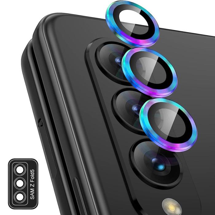 Bild 1, ENKAY Galaxy Z Fold 5 Linsskydd Aluminium Härdat Glas Fade