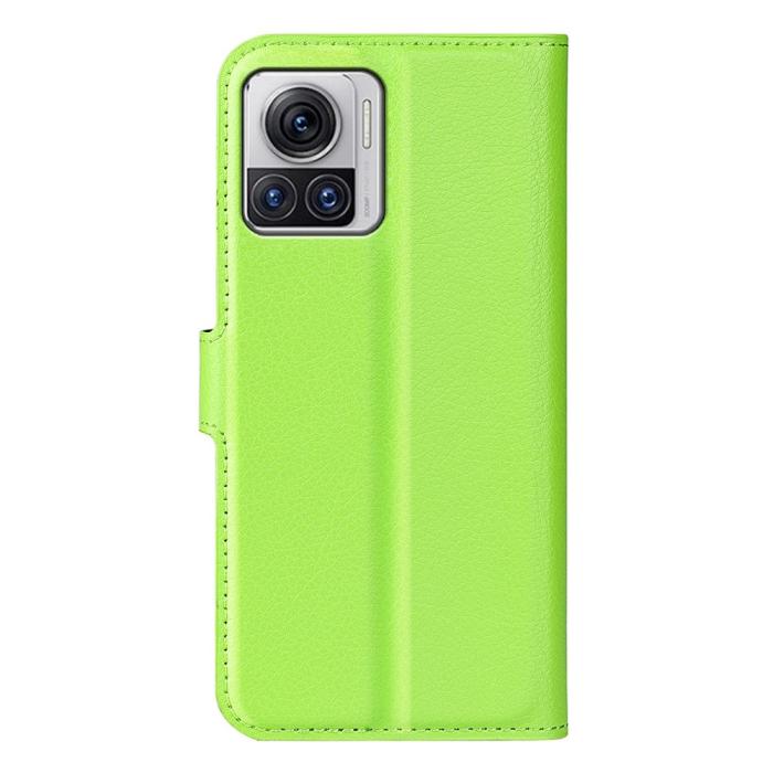 Bild 6, Motorola Edge 30 Ultra 5G Fodral Litchi Läder Grön