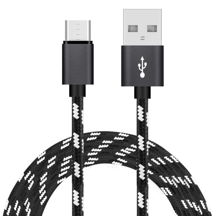 Bild 1, 1 Meter - Micro-USB - Quick Charge Laddare / Kabel - Välj Färg!