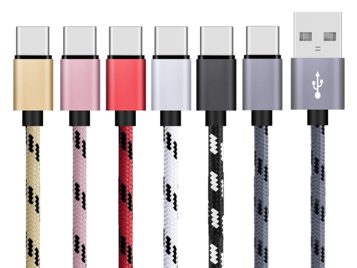 Bild 1, 3 Meter - USB-C Quick Charge Laddare / Kabel - Välj Färg!