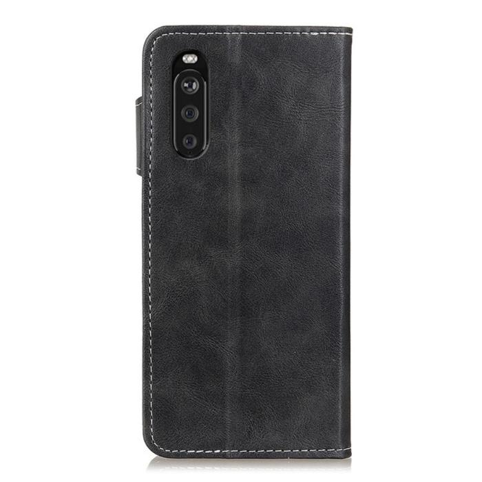 Bild 2, Sony Xperia 10 III - S-Line Läder Fodral - Svart
