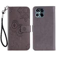 iPhone 13 Pro Max - Owl L&auml;der Fodral - Gr&aring;