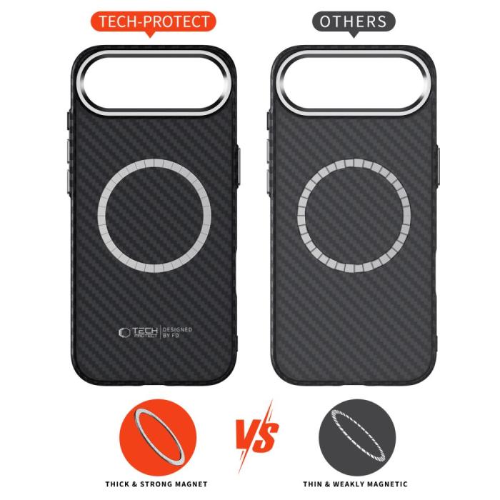 Bild 6, Tech-Protect iPhone Air Skal MagSafe ION Carbon Svart
