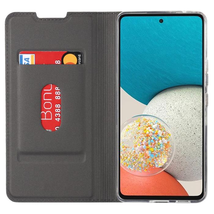 Bild 4, Samsung Galaxy A53 5G Fodral Flip Skin Touch Svart