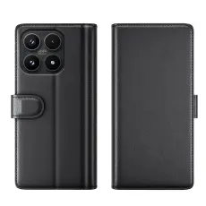 Xiaomi 17 Fodral Premium &Auml;kta L&auml;der Svart
