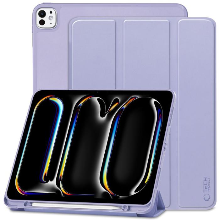 Bild 1, Tech-Protect iPad Pro 13 2024 Fodral SmartCase Pennhållare Violet