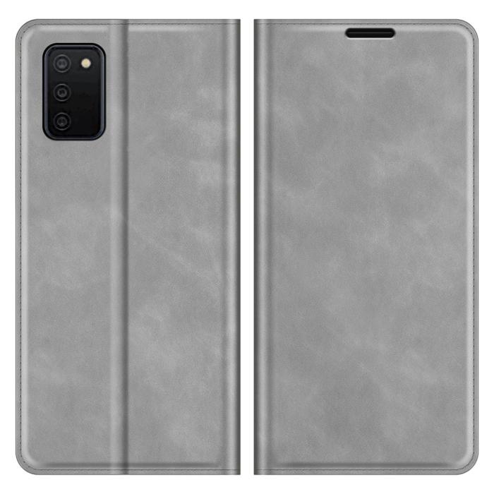 Bild 1, Samsung Galaxy A03s Magnetisk Flip Fodral Grå