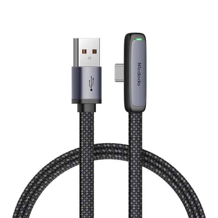 Bild 1, Mcdodo 1.8m 100W 6A USB-C Elbow Kabel Svart