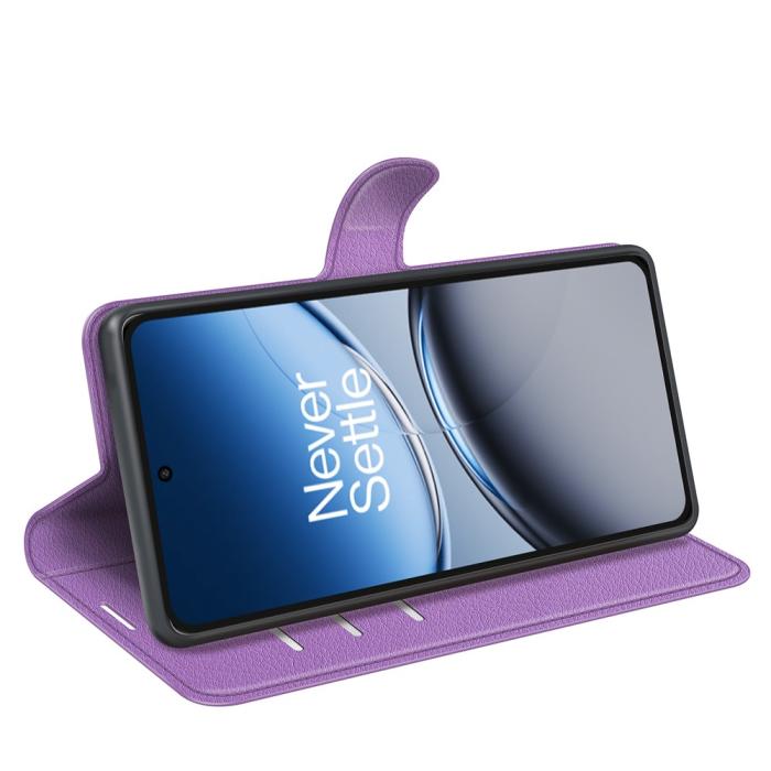 Bild 3, OnePlus Nord 4 Fodral Litchi Läder Lila