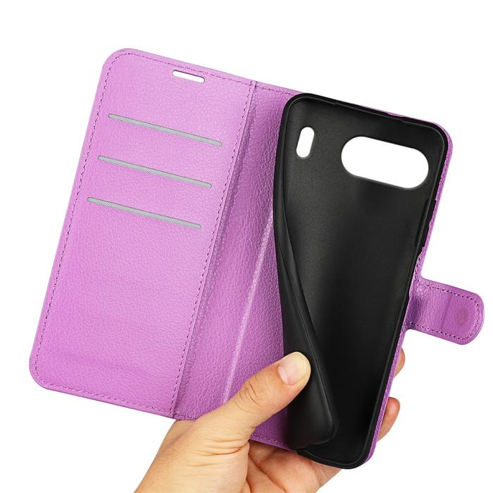 Bild 4, OnePlus Nord 4 Fodral Litchi Läder Lila