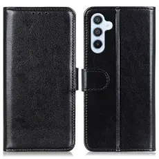 Samsung Galaxy A36 5G/A56 5G Fodral Crazy Horse L&auml;der Svart