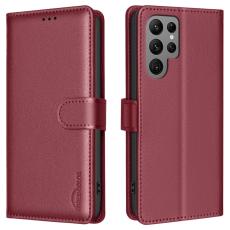 Samsung Galaxy S25 Ultra Fodral L&auml;der RFID R&ouml;d