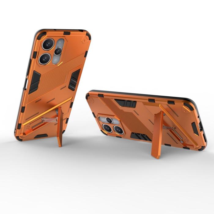 Bild 3, Xiaomi Redmi 12 5G/4G Skal Kickstand Hybrid Armor Orange
