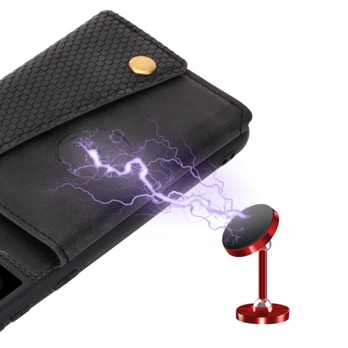 Bild 4, Samsung Galaxy S25 Skal Läder Med Kortfack Och Magnet