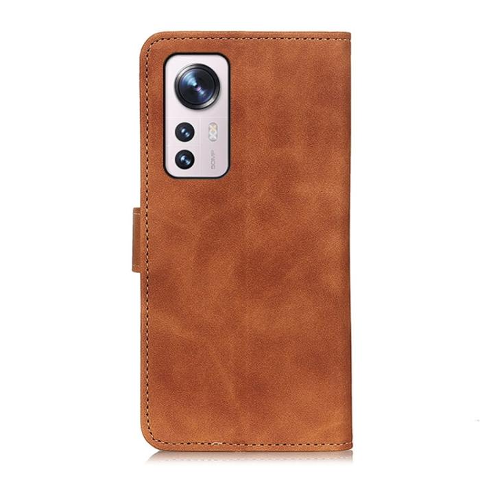Bild 3, KHAZNEH Xiaomi 12 Fodral Retro Läder Brun